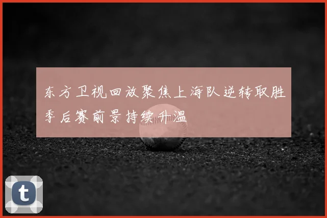 东方卫视回放聚焦上海队逆转取胜季后赛前景持续升温